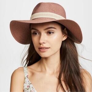 Madewell Womens Mesa Packable Straw Hat S/M Pink